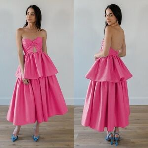 BY WATTERS. Passiflora Ruffle Dress Pink Size 0